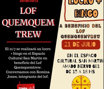 Locro y Bingo en beneficio del Lof Quemquemtrew